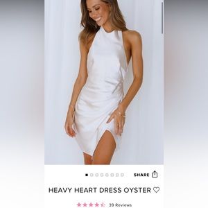 Never worn! Hello Molly Heavy Hearts Dress- oyster/cream